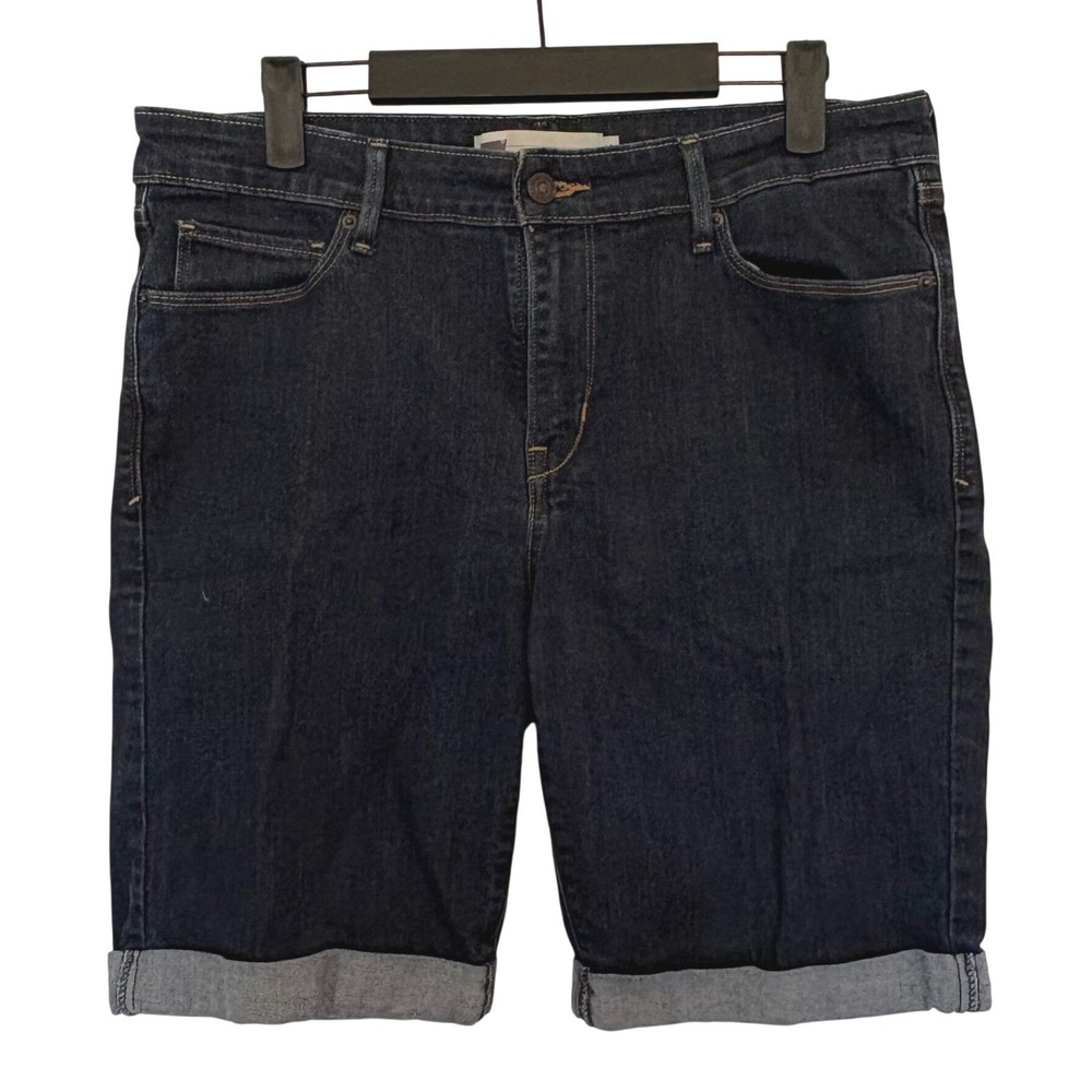 Levis Classic Bermuda Jean Shorts Dark Wash Indigo Denim Indie Y2K Skater W31 12